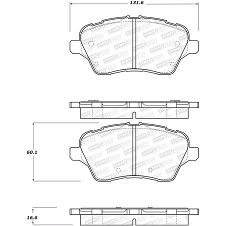 StopTech Performance 14-18 Ford Fiesta Front Brake Pads