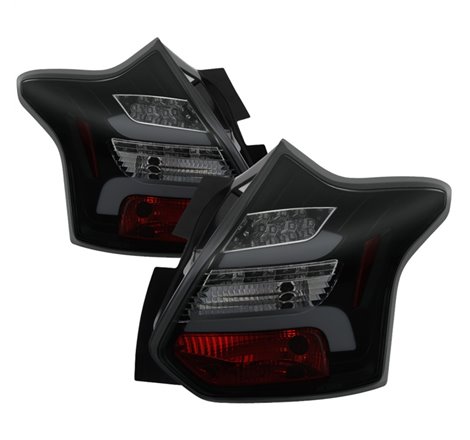 Spyder 12-14 Ford Focus 5DR LED Tail Lights - Black Smoke (ALT-YD-FF12-LED-BSM)