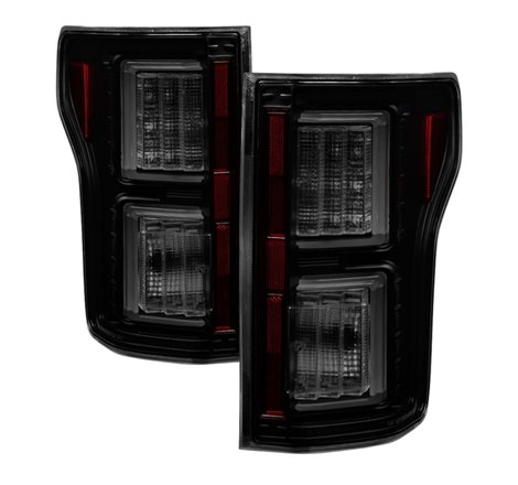 Spyder 18-19 Ford F-150 (w/o Blind Spot Sensor) LED Tail Lights - Blk Smk (ALT-YD-FF15018-LED-BSM)