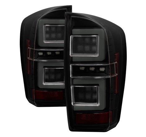 Spyder 16-17 Toyota Tacoma LED Tail Lights - Black Smoke (ALT-YD-TT16-LED-BSM)