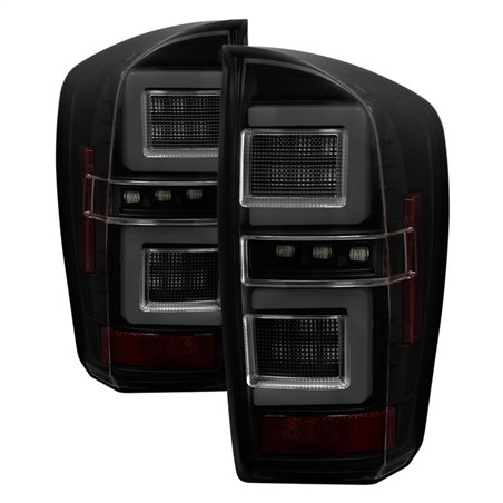 Spyder 16-17 Toyota Tacoma LED Tail Lights - Black Smoke (ALT-YD-TT16-LED-BSM)