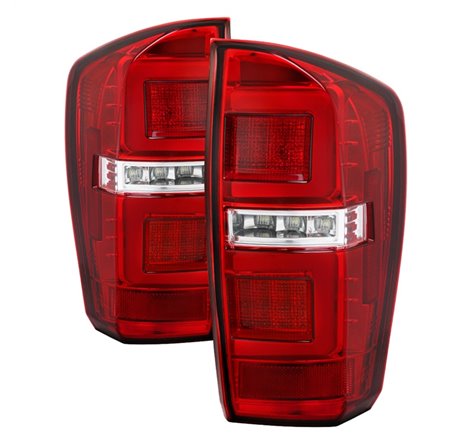 Spyder 16-17 Toyota Tacoma LED Tail Lights - Red Clear (ALT-YD-TT16-LED-RC)