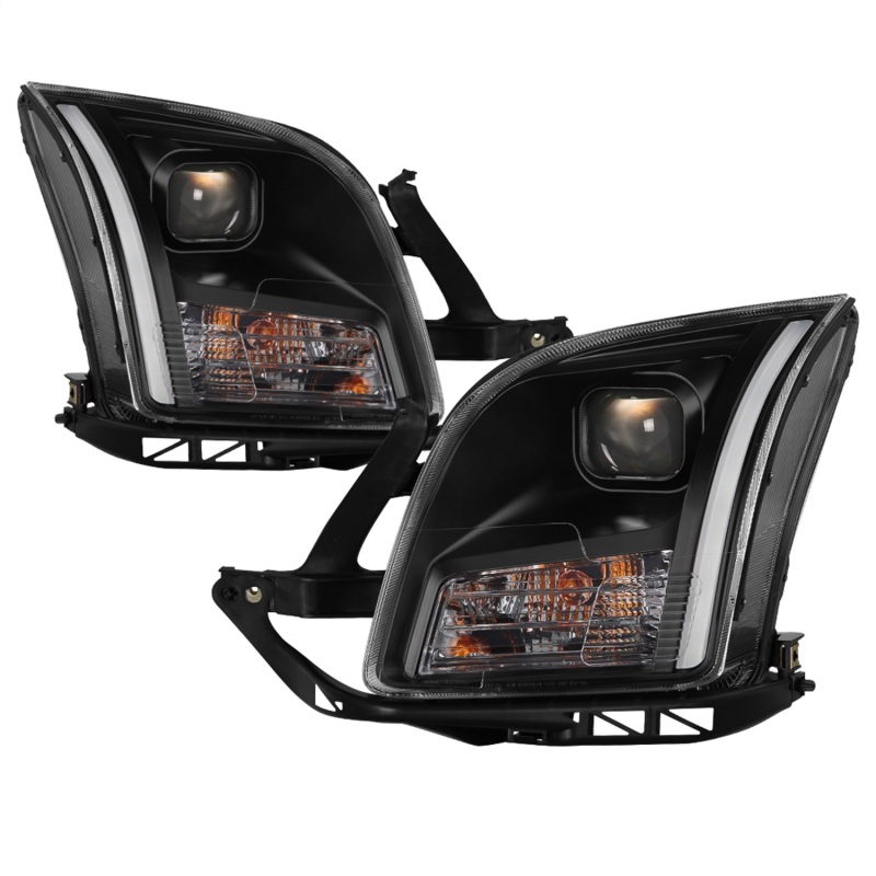 xTune 06 09 Ford Fusion Light Bar DRL Projector Headlights Black