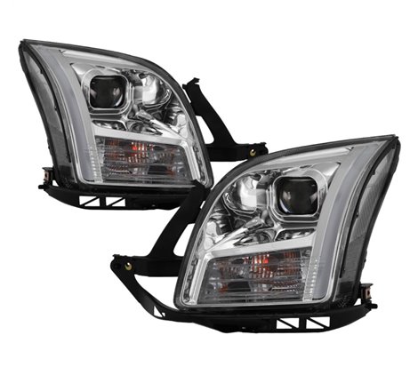 xTune 06-09 Ford Fusion Light Bar DRL Projector Headlights - Chrome (PRO-JH-FFU06-LB-C)