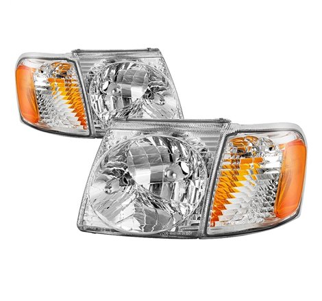 xTune 01-03 Ford Explorer Sport 4pc OEM Style Headlights w/Corners - Chrome (HD-JH-FEXP01-ST-C)