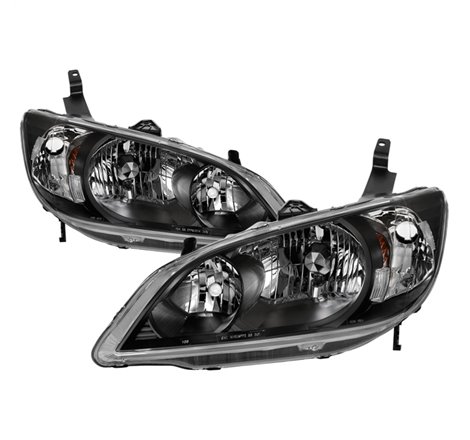 xTune 04-05 Honda Civic (Excl Hatchback/Si) OEM Style Headlights - Black (HD-JH-HC04-4D-AM-BK)