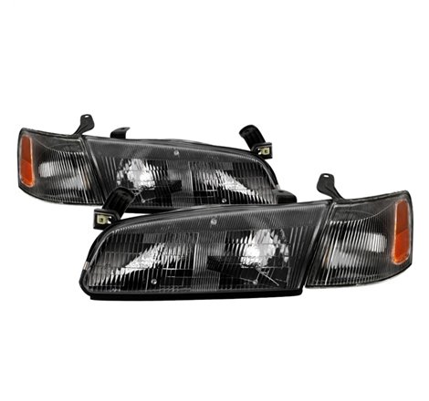 xTune 97-99 Toyota Camry 4pc OEM Style Headlights w/Corner Lights - Black (HD-JH-TCAM97-SET-BK)