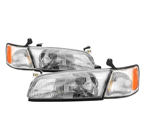 xTune 97-99 Toyota Camry 4pc OEM Style Headlights w/Corner Lights - Chrome (HD-JH-TCAM97-SET-C)