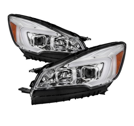 xTune 13-16 Ford Escape 13-16 LED Light Bar Halogen Proj Headlights - Chrome (PRO-JH-FESCA13-LB-C)