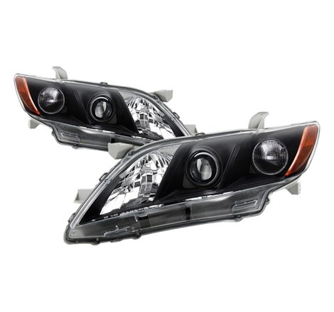 xTune 07-09 Toyota Camry Halogen OEM Headlights - Black (HD-JH-TCAM08-AM-BK)