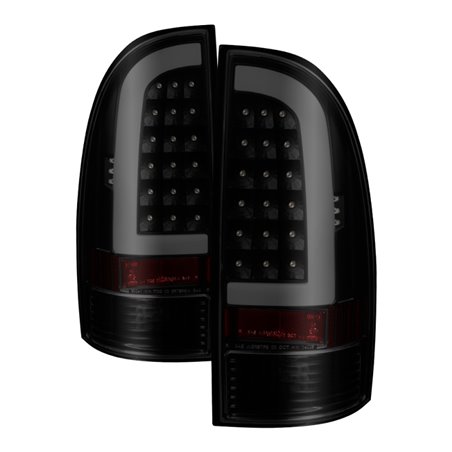 xTune 05-15 Toyota Tacoma (Excl LED Tail Lights) LED Tail Lights - Blk Smk (ALT-ON-TT05-LBLED-BSM)