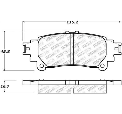 StopTech 13-19 Lexus GS350 Street Select Rear Brake Pads