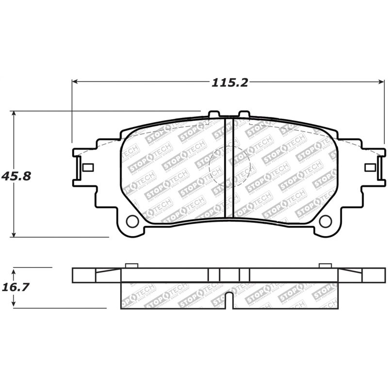 StopTech 13-19 Lexus GS350 Street Select Rear Brake Pads