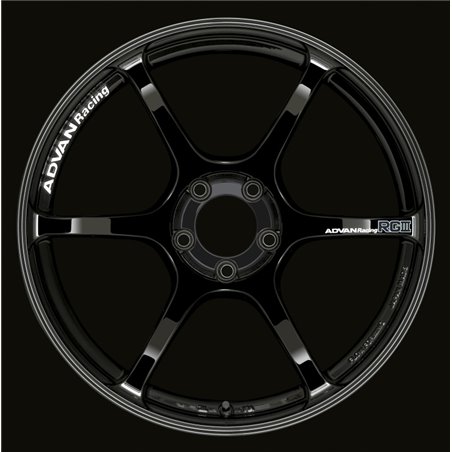 Advan RGIII 19x10.5 +25 5-114.3 Racing Gloss Black Wheel