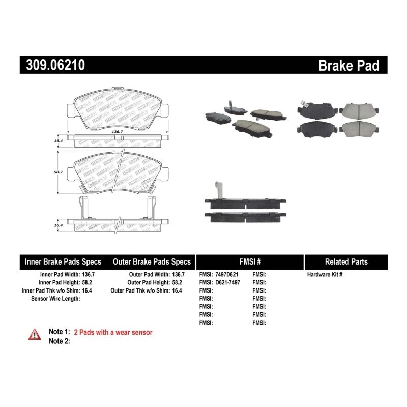 StopTech Performance 02-06 Acura RSX Type S / 93-95 Civic Coupe / 04-05 Civic Si / 93-97 Civic Del