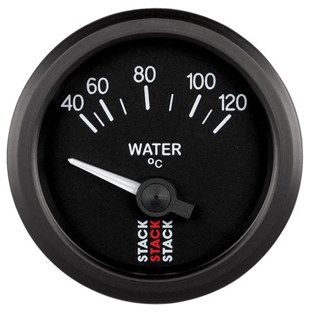 Autometer 52mm Stack Instruments 40-120 Degree C Electric Water Temperature Gauge - Black