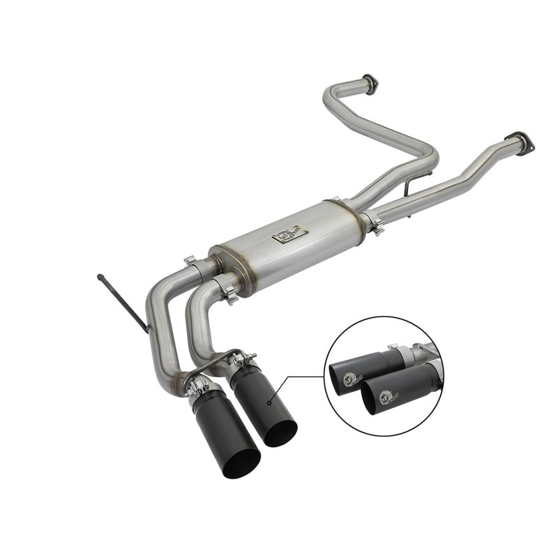 aFe Rebel Series 3in 409 SS Cat-Back Exhaust w/ Black Tips 04-15 Nissan Titan V8 5.6L