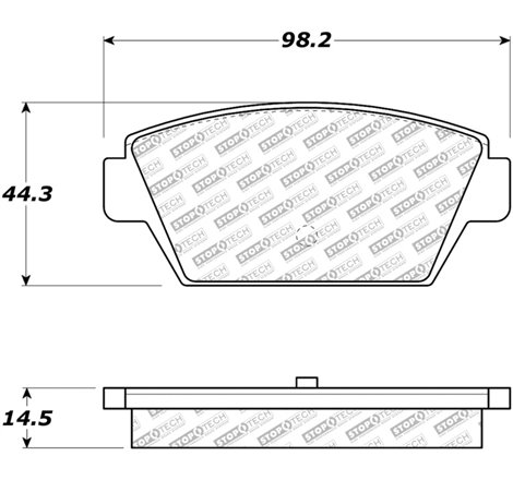 StopTech 87-92 Mitsubishi Galant Street Select Rear Brake Pads