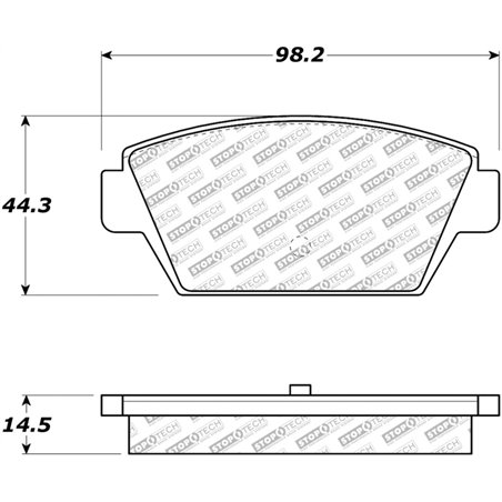 StopTech 87-92 Mitsubishi Galant Street Select Rear Brake Pads