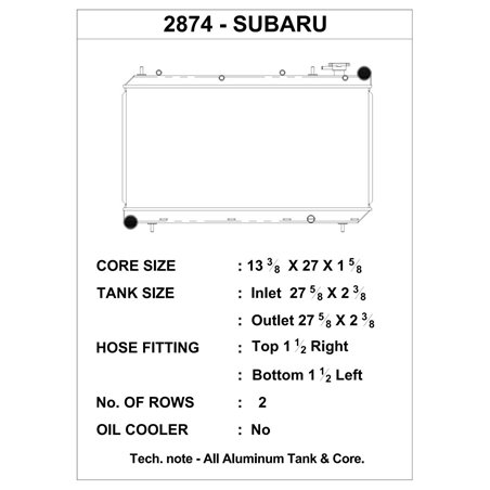 CSF 93-98 Subaru Impreza Radiator