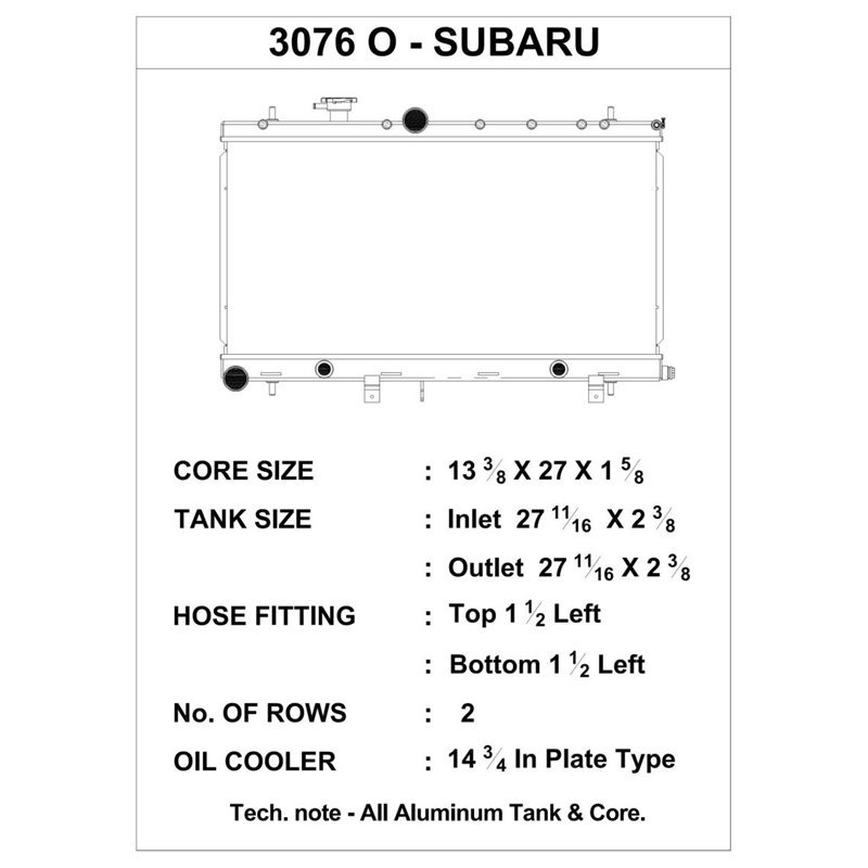 CSF 02-07 Subaru WRX/STI Radiator w/Built-In Oil Cooler/Filler Neck