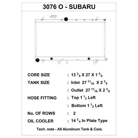 CSF 02-07 Subaru WRX/STI Radiator w/Built-In Oil Cooler/Filler Neck