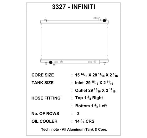 CSF 03-07 Infiniti G35 Radiator