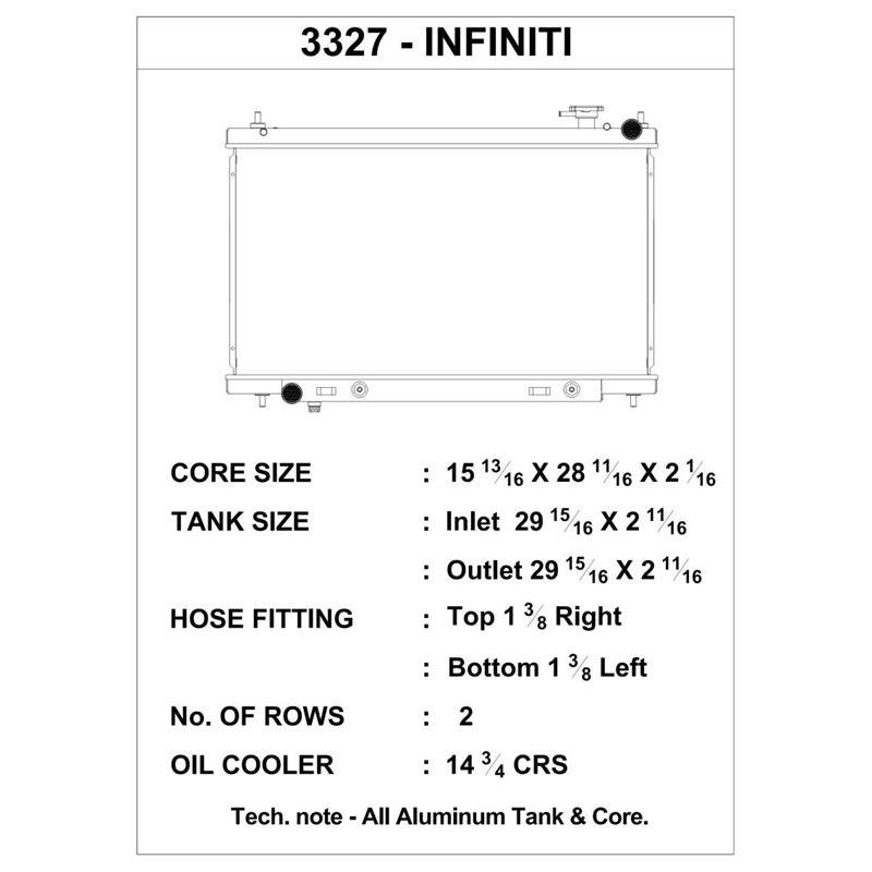 CSF 03-07 Infiniti G35 Radiator