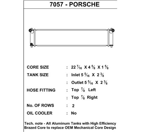 CSF 96-04 Porsche Boxster S (986) / 98-05 Porsche 911 (996) Auxiliary Center Radiator