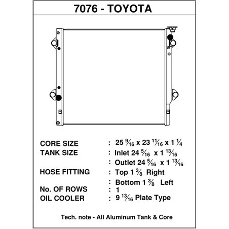 CSF 06-14 Toyota FJ Cruiser 4.0L / 03-09 Toyota 4Runner 4.0L / 2010 Toyota 4Runner 2.7L Radiator