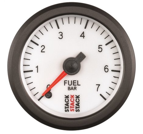 Autometer Stack 52mm 0-7 Bar M10 Male Pro Stepper Motor Fuel Pressure Gauge - White