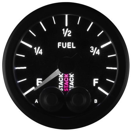 Autometer Stack 52mm 0-280 Ohm Programmable Pro-Control Fuel Level Gauge - Black