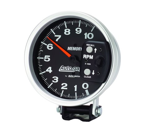 Autometer 5 inch 10,000 RPM w/ Peak Memory Pedestal Tachometer Auto Gage - Black