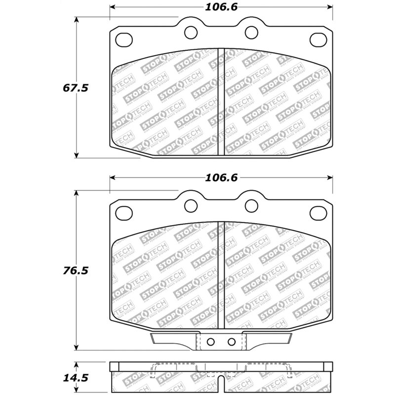 StopTech 86-91 Mazda RX-7 Street Select Front Brake Pads