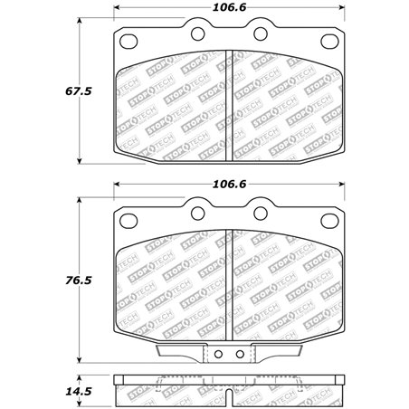 StopTech 86-91 Mazda RX-7 Street Select Front Brake Pads