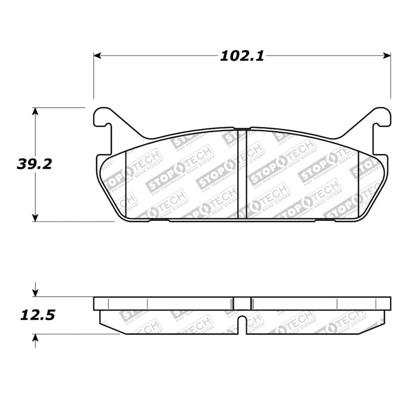 StopTech 91-96 Ford Escort / Mercury Tracer Street Select Rear Brake Pads