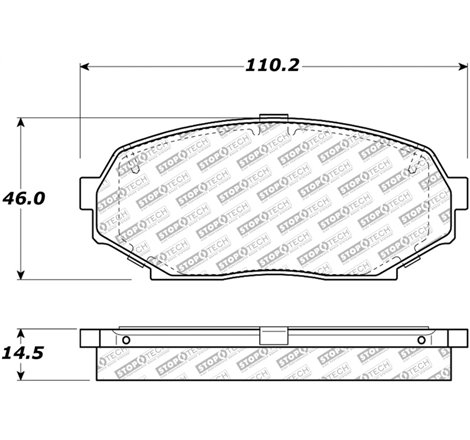 StopTech 90-93 GEO Storm / Mazda Miata Street Select Front Brake Pads