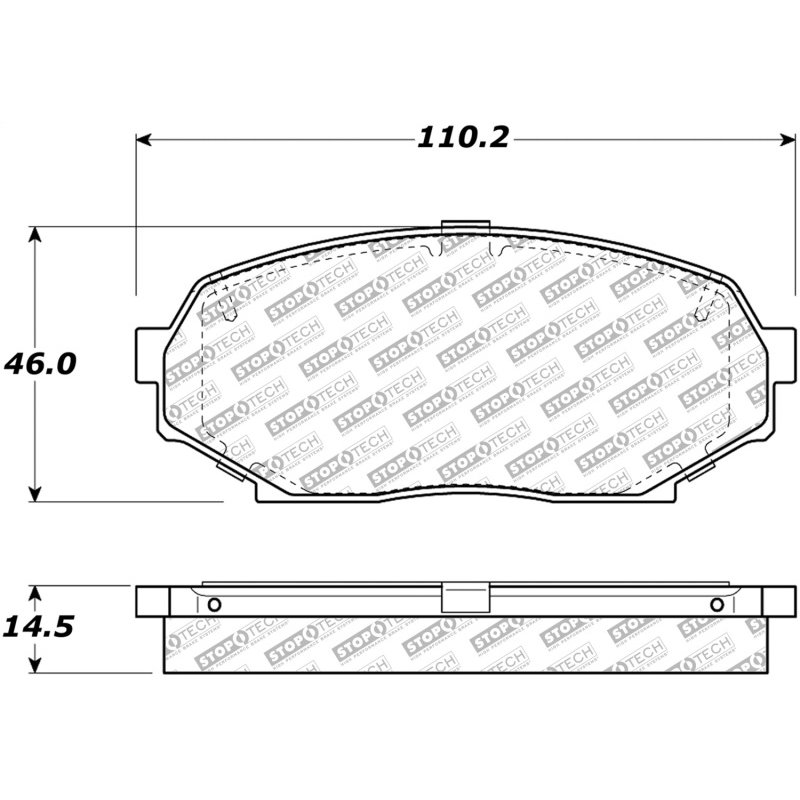 StopTech 90-93 GEO Storm / Mazda Miata Street Select Front Brake Pads