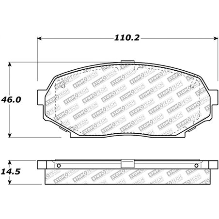 StopTech 90-93 GEO Storm / Mazda Miata Street Select Front Brake Pads