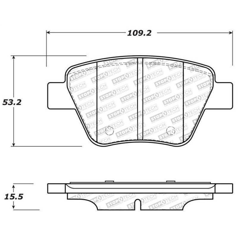 StopTech 10-12 Audi A3 Street Select Rear Brake Pads