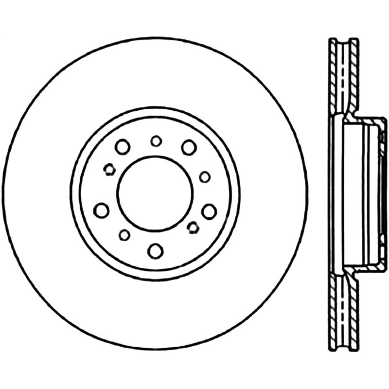 StopTech 01-06 BMW M3 Drilled Left Front CRYO Rotor