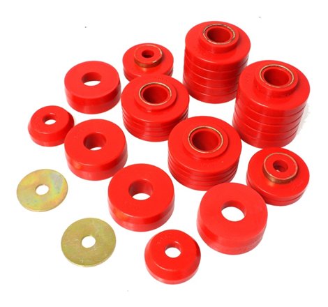 Energy Suspension 80-98 Ford F250/F350 / 80-92 Ford F100/F150 / 85-98 Ford F450 Red Body Mount Set