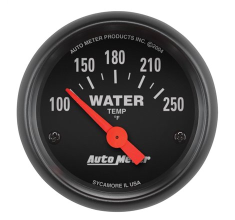 Autometer Z-Series 52mm 100-250 Degrees F. SSE Water Temp Gauge