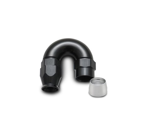 Vibrant -8AN 180 Degree Elbow Hose End Fitting for PTFE Lined Hose