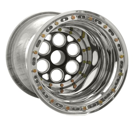 Weld Magnum Sprint 15x15 / 42-Spline / 6in. BS Black Wheel - Beadlock / No Cover