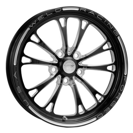 Weld V-Series 1-Piece 17x4.5 / 5x4.75 BP / 2.25in. BS Black Wheel - Non-Beadlock