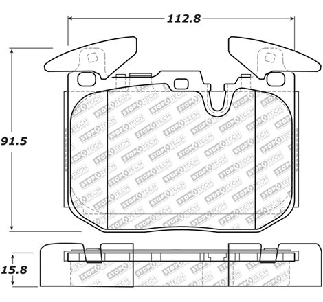 Stoptech 12-18 BMW 228i/230i/320i/238i Street Select Brake Pads With Hardware- Front