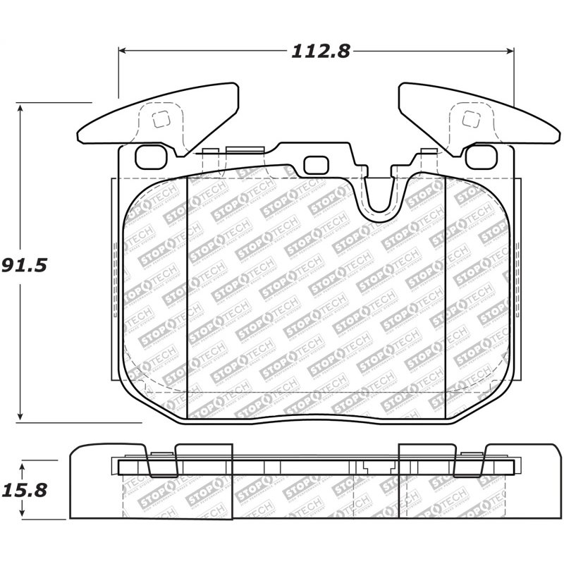 Stoptech 12-18 BMW 228i/230i/320i/238i Street Select Brake Pads With Hardware- Front