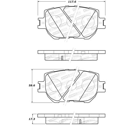 StopTech 14-15 Lexus IS Street Select Front Brake Pads