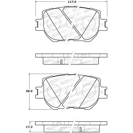 StopTech 14-15 Lexus IS Street Select Front Brake Pads